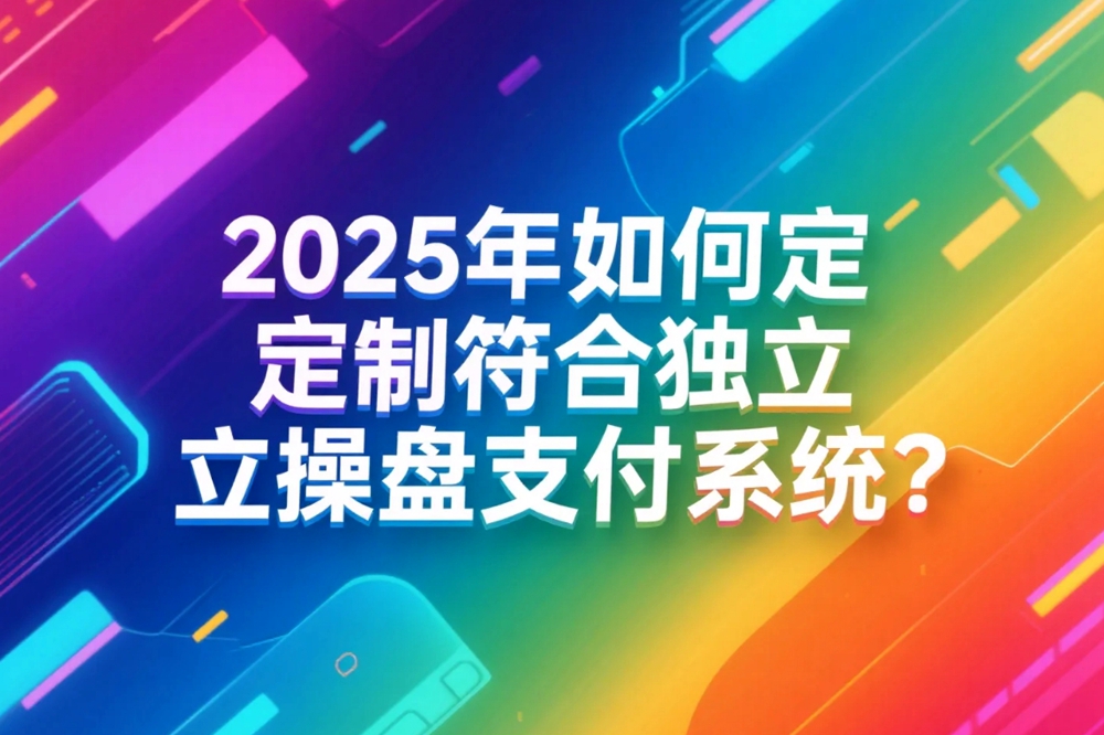 2025年如何定制符合独立操盘支付系统？